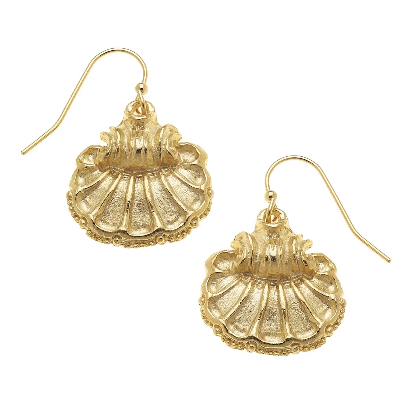Gold Scallop Shell Earrings