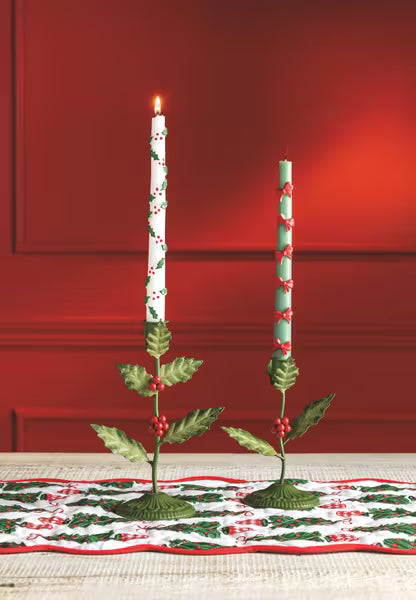 Small Holly Candlestick