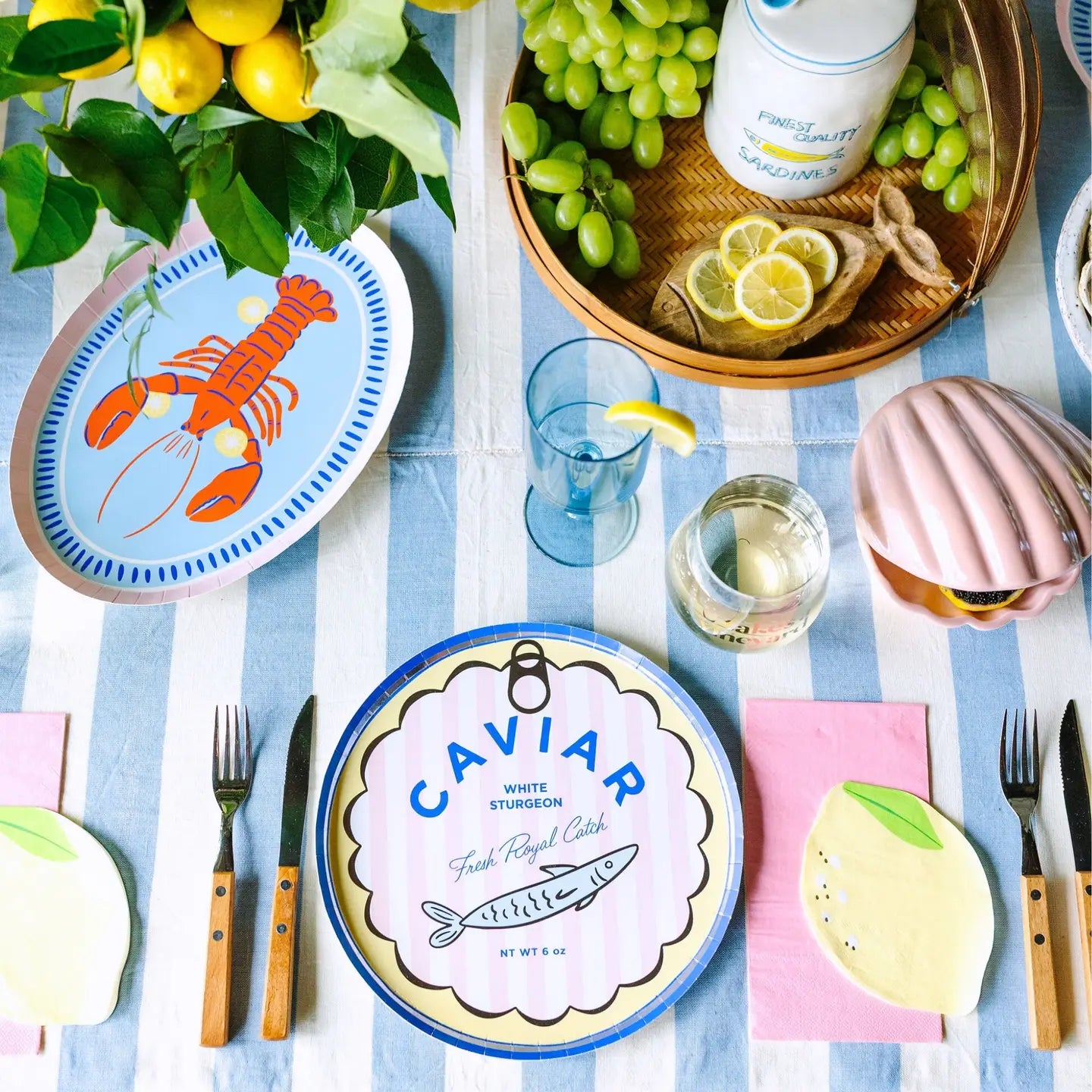 Dinner Plates - Caviar Can