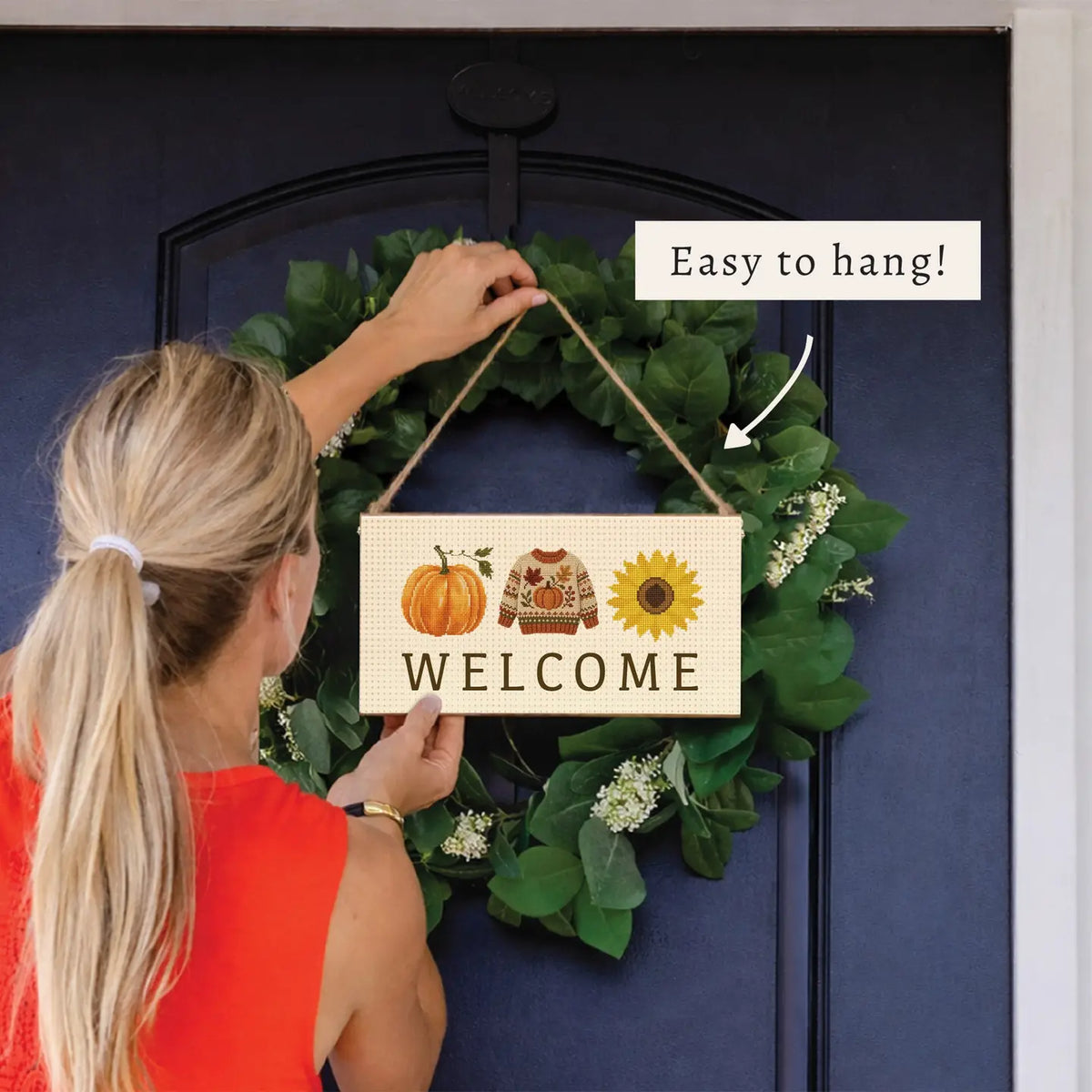 Hanging Sign - Fall Needlepoint