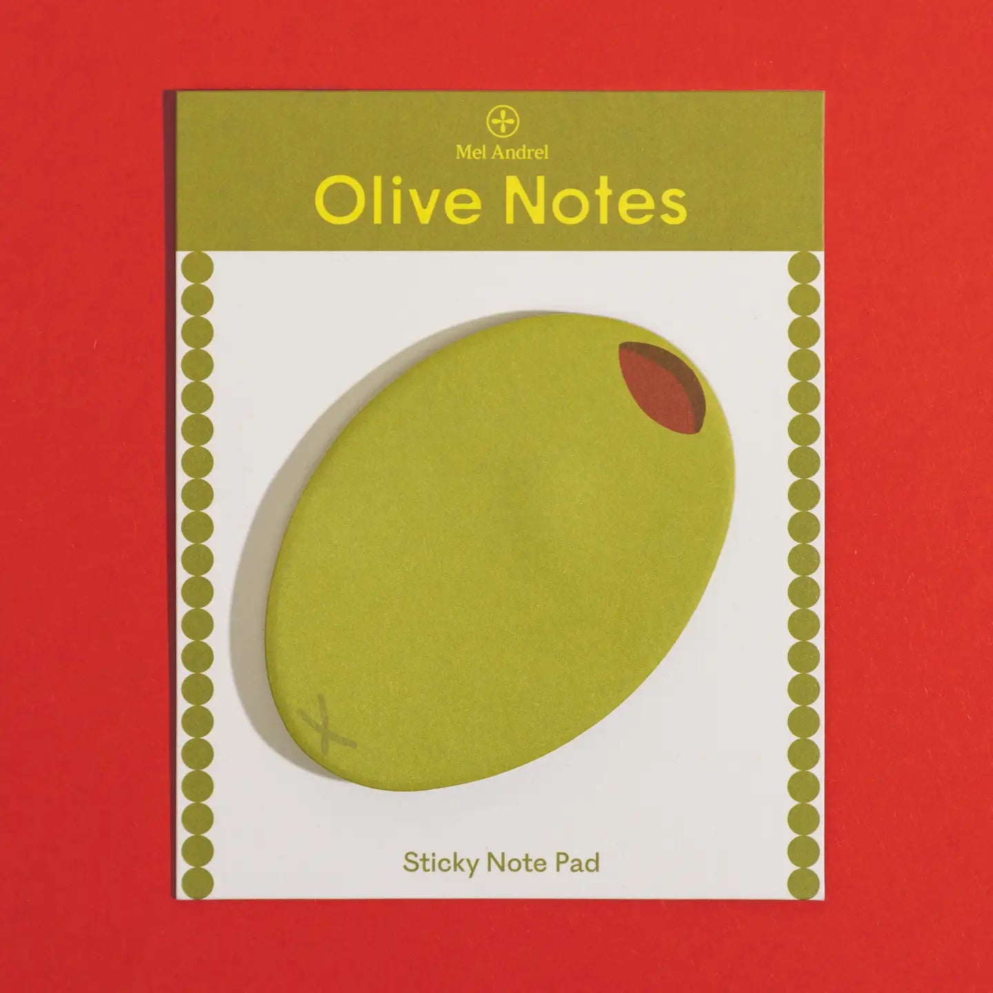 Die Cut Stickie Note - Olive