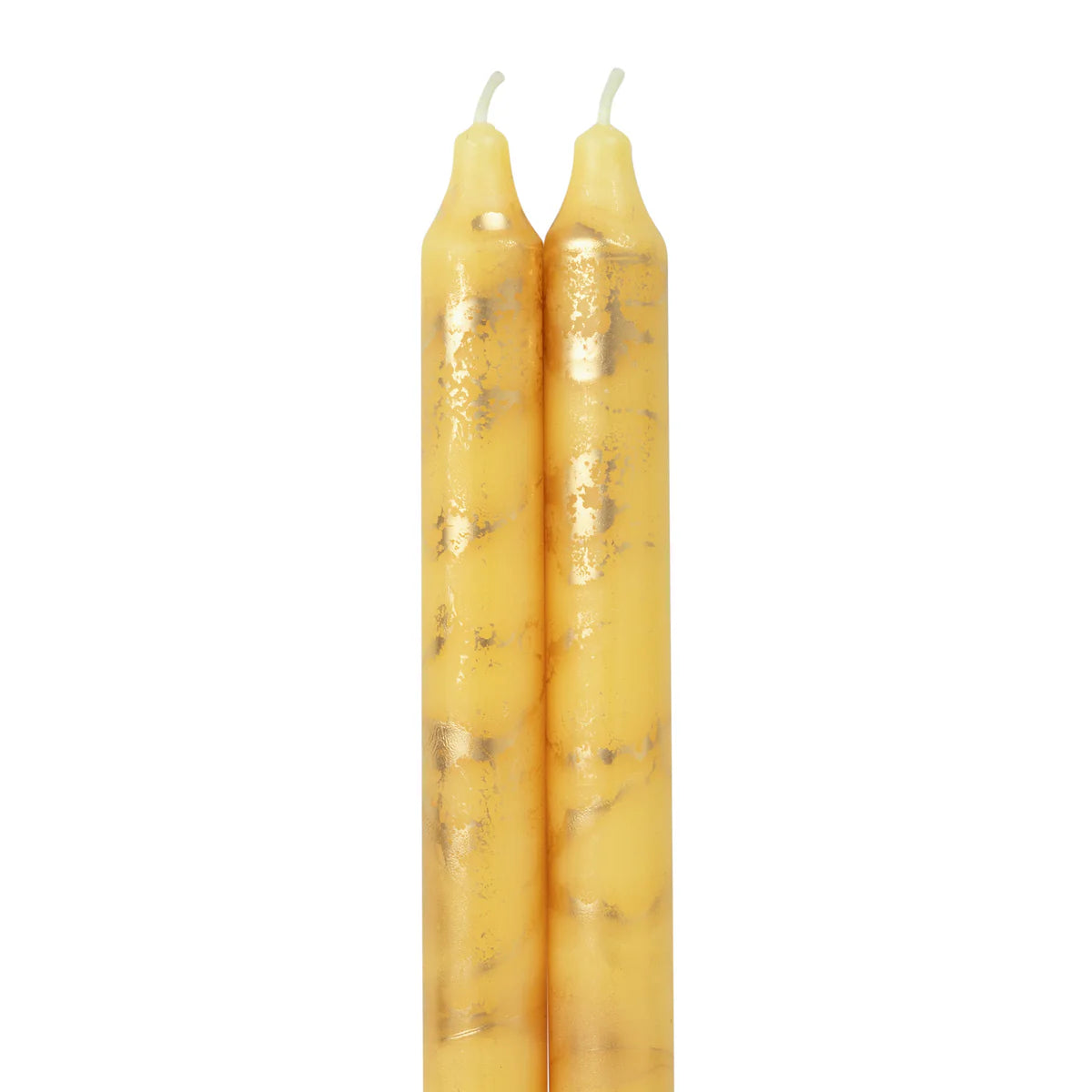 2 Pk Taper Candles - Lemon & Gold