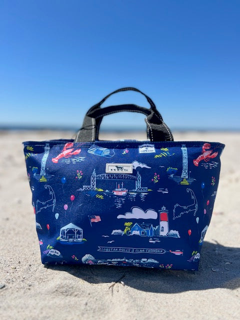 Nooner Lunchbox Cooler Navy Cape Cod Landmark *Exclusive*