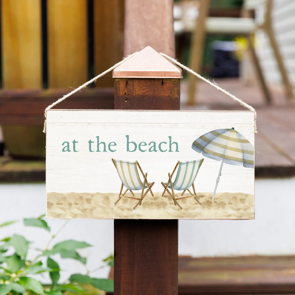 At The Beach Hanging Sign