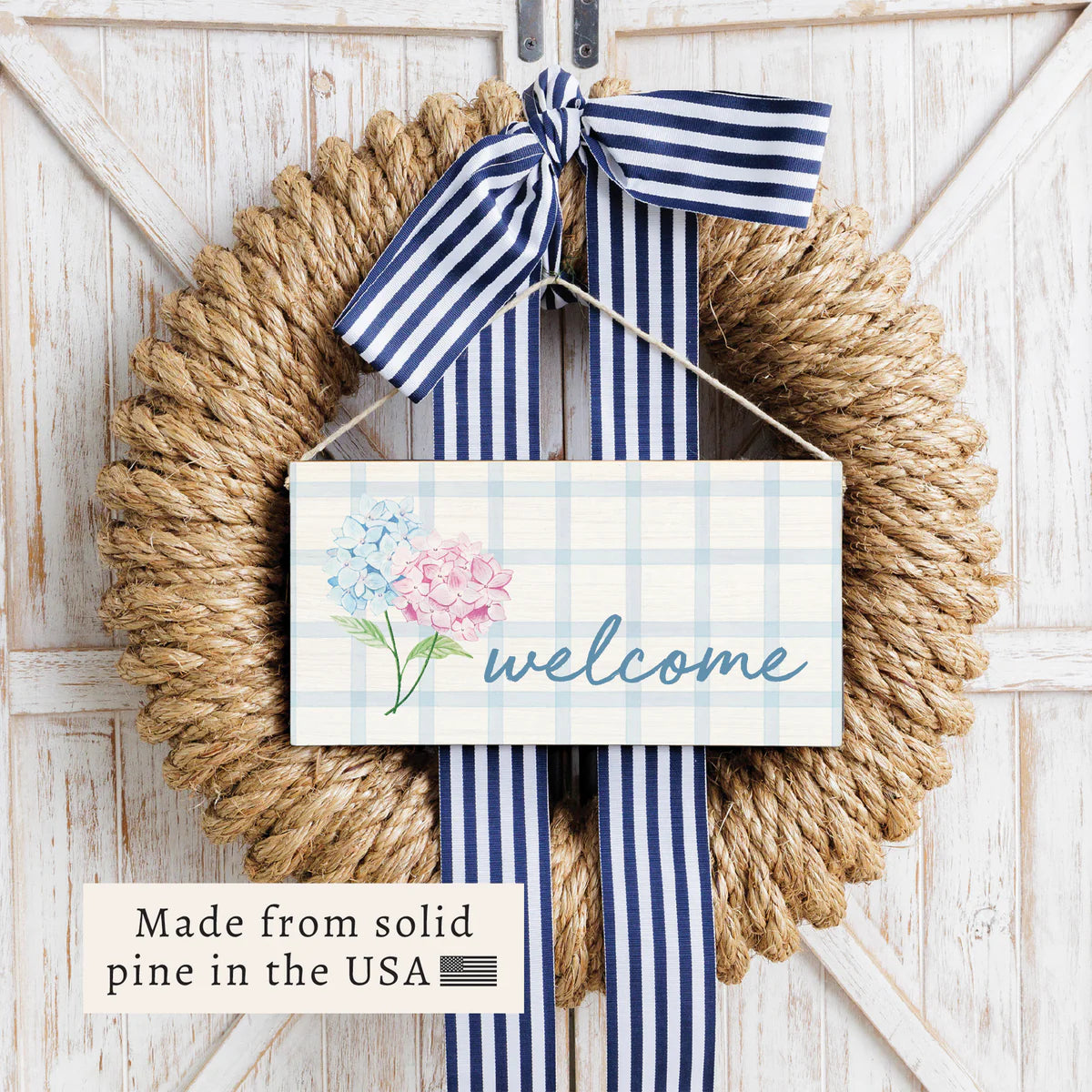 Hanging Sign - Double Pastel Hydrangea