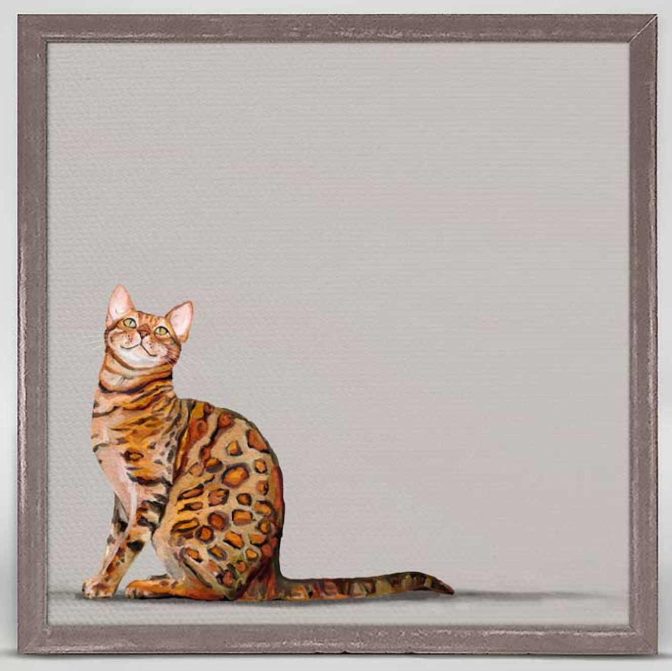 Bengal Cat Mini Framed Canvas