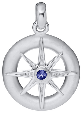 Star Pendant With Sapphire Gem Necklace