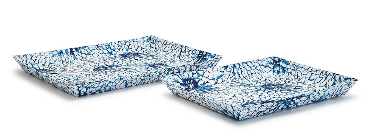 Small Tray In Indigo Block Print
