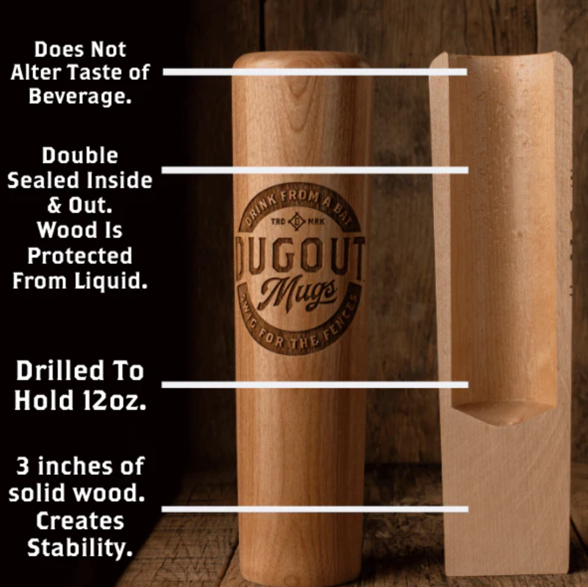 Flag Baseball Bat Mug