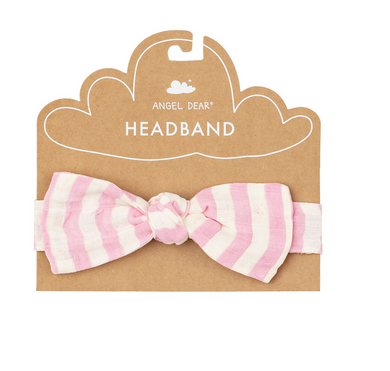 Pink Stripe Headband 0-12 Months