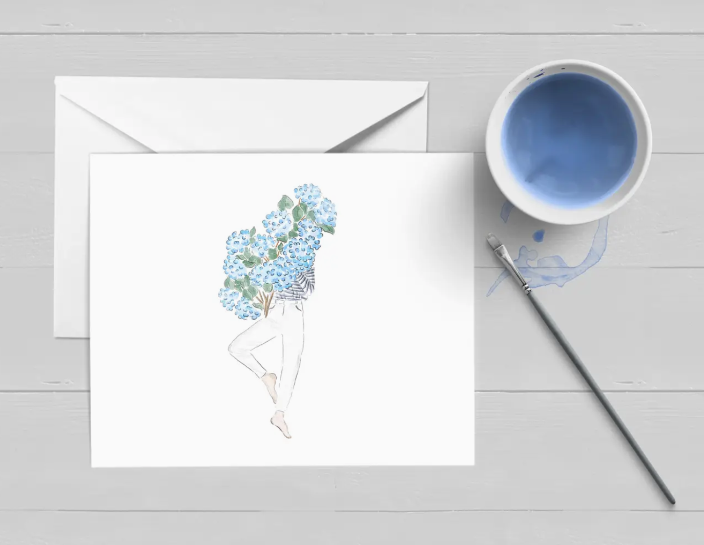 Card - Centered In Hydrangea