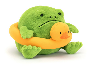 Ricky Rain Frog Rubber Duck Ring Plush Toy