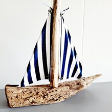 Load image into Gallery viewer, Newport Stripes Driftwood Sailboat
