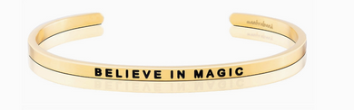 Believe In Magic Mantra Band Bracelet - Gold