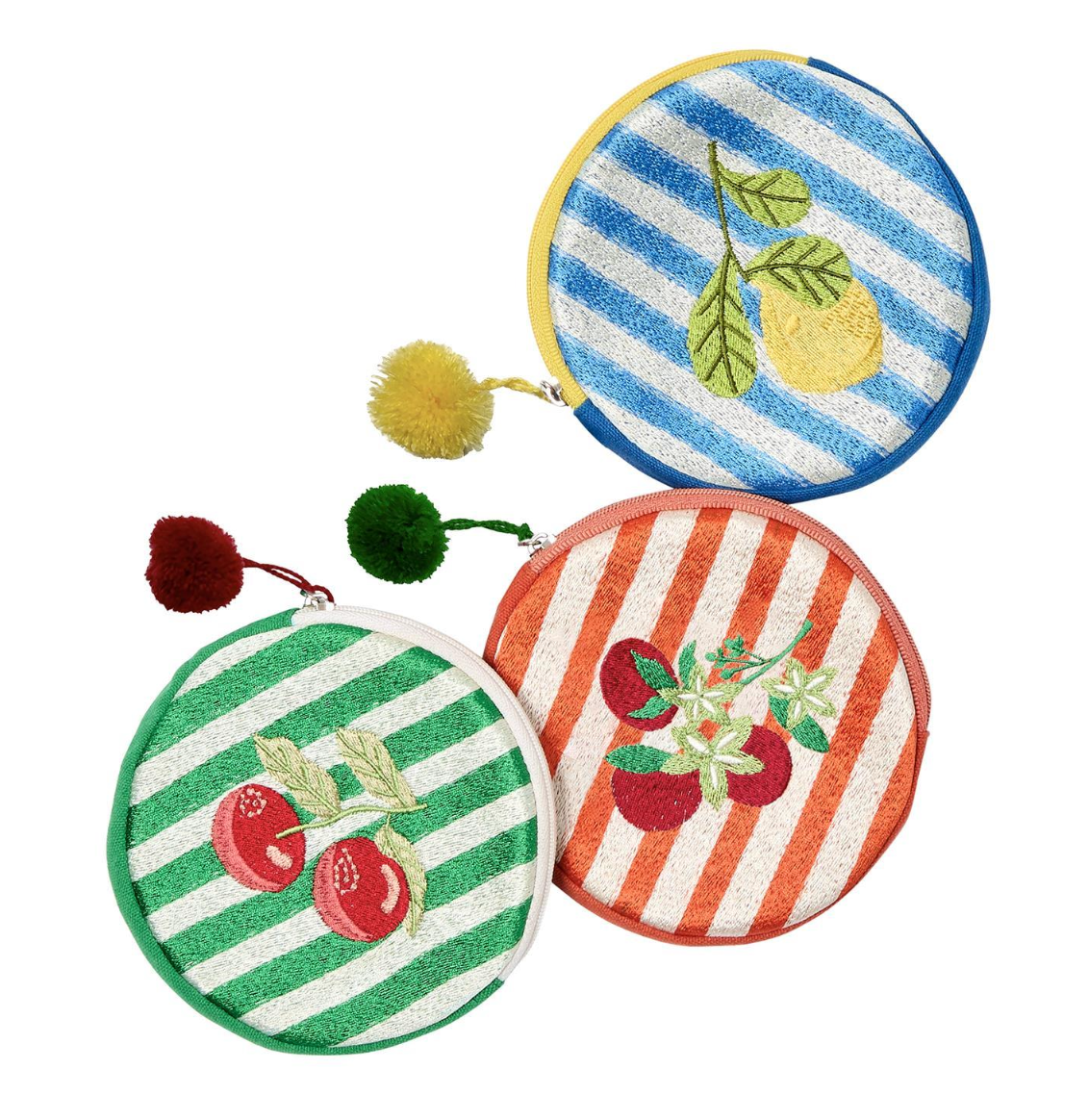 Woven Stripe Coin Pouch