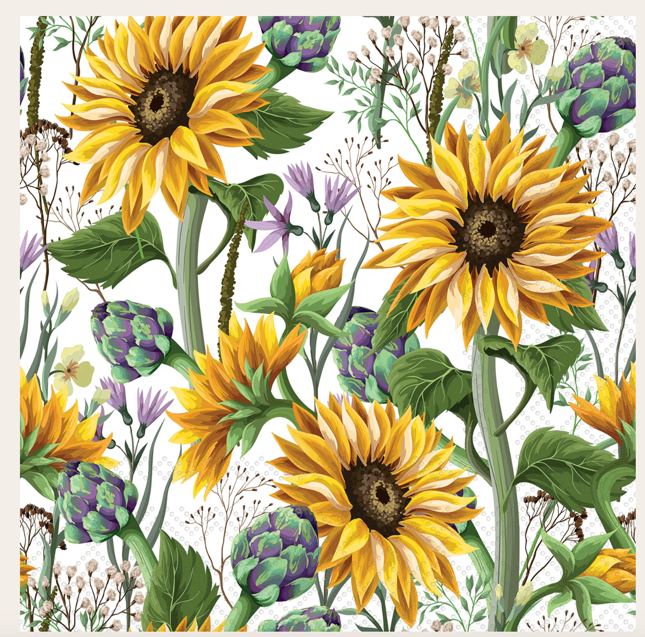 Cocktail Napkins - Sunflower Meadows