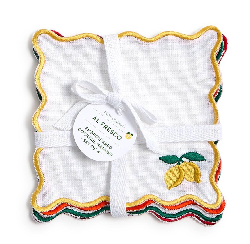 Set/4 Fruit Cocktail Napkins