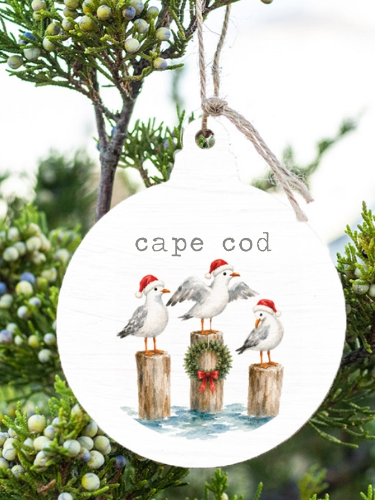 Ornament - Santa Seagull Cape Cod