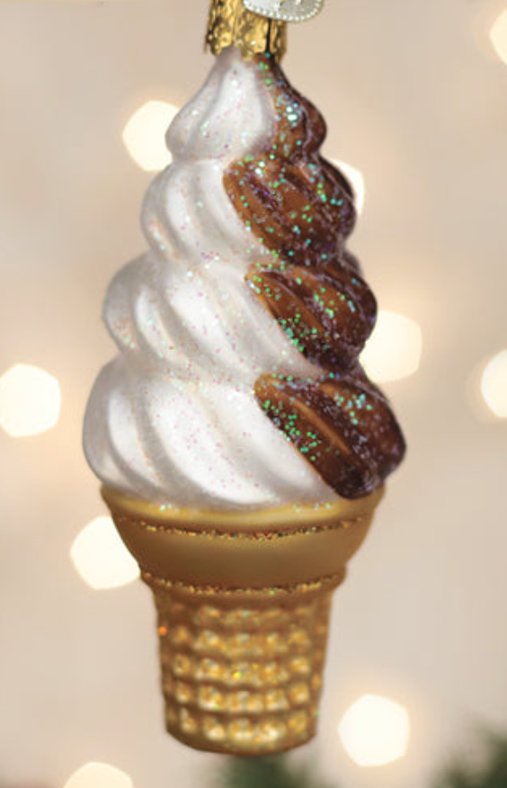 Chocolate Soft Serve Ornament