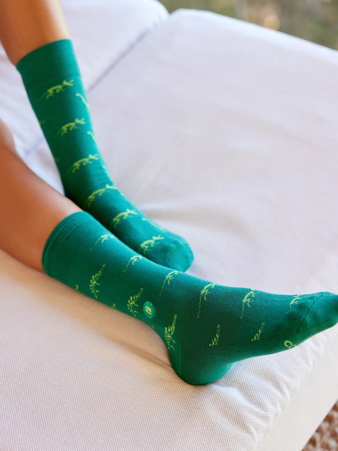 Socks That Give Books - Green Dinos