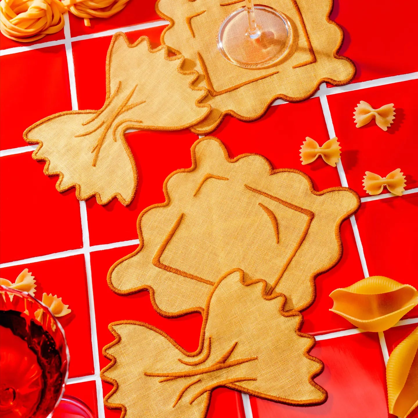 Linen Cocktail Napkins - Pasta