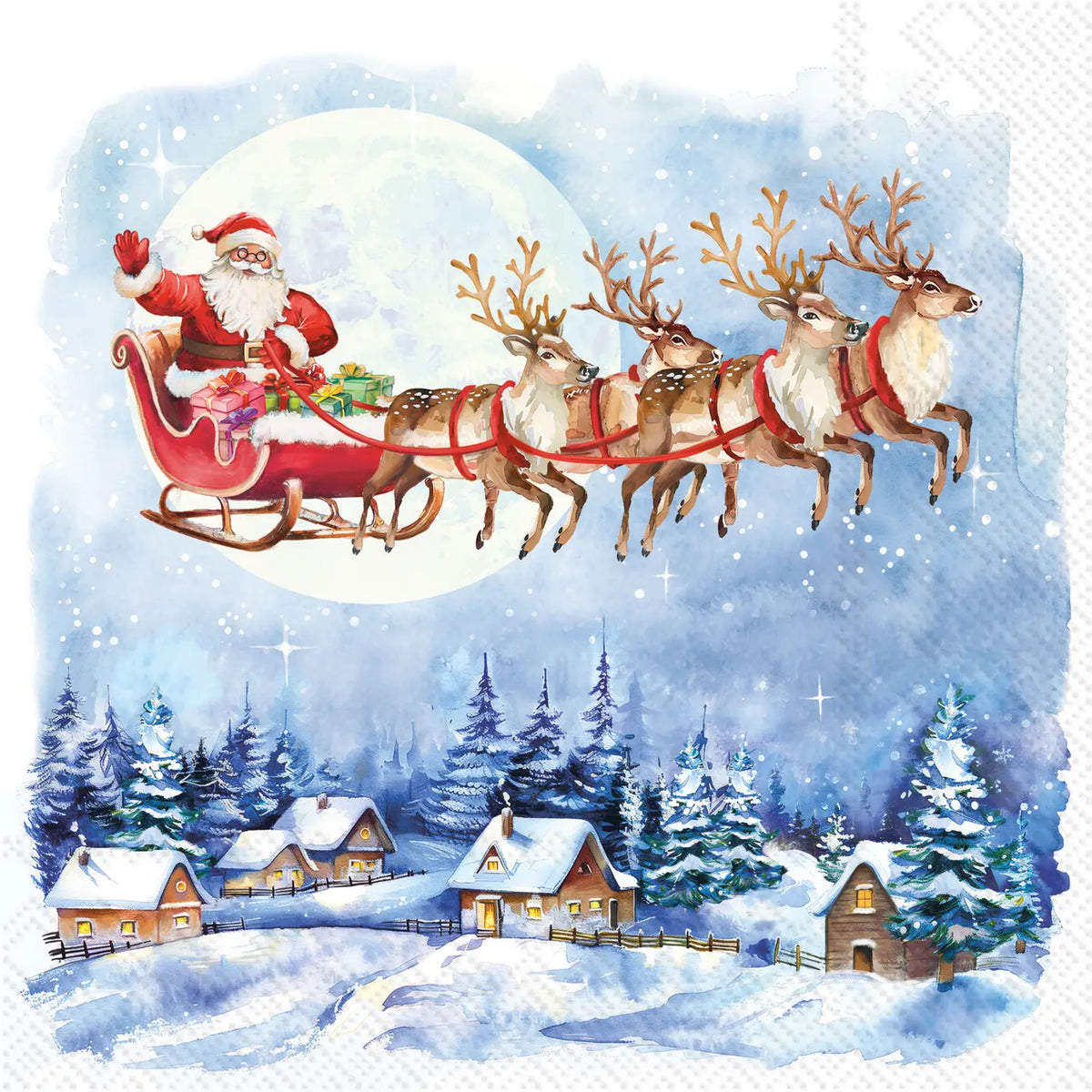Cocktail Napkins - Santas Wonderland