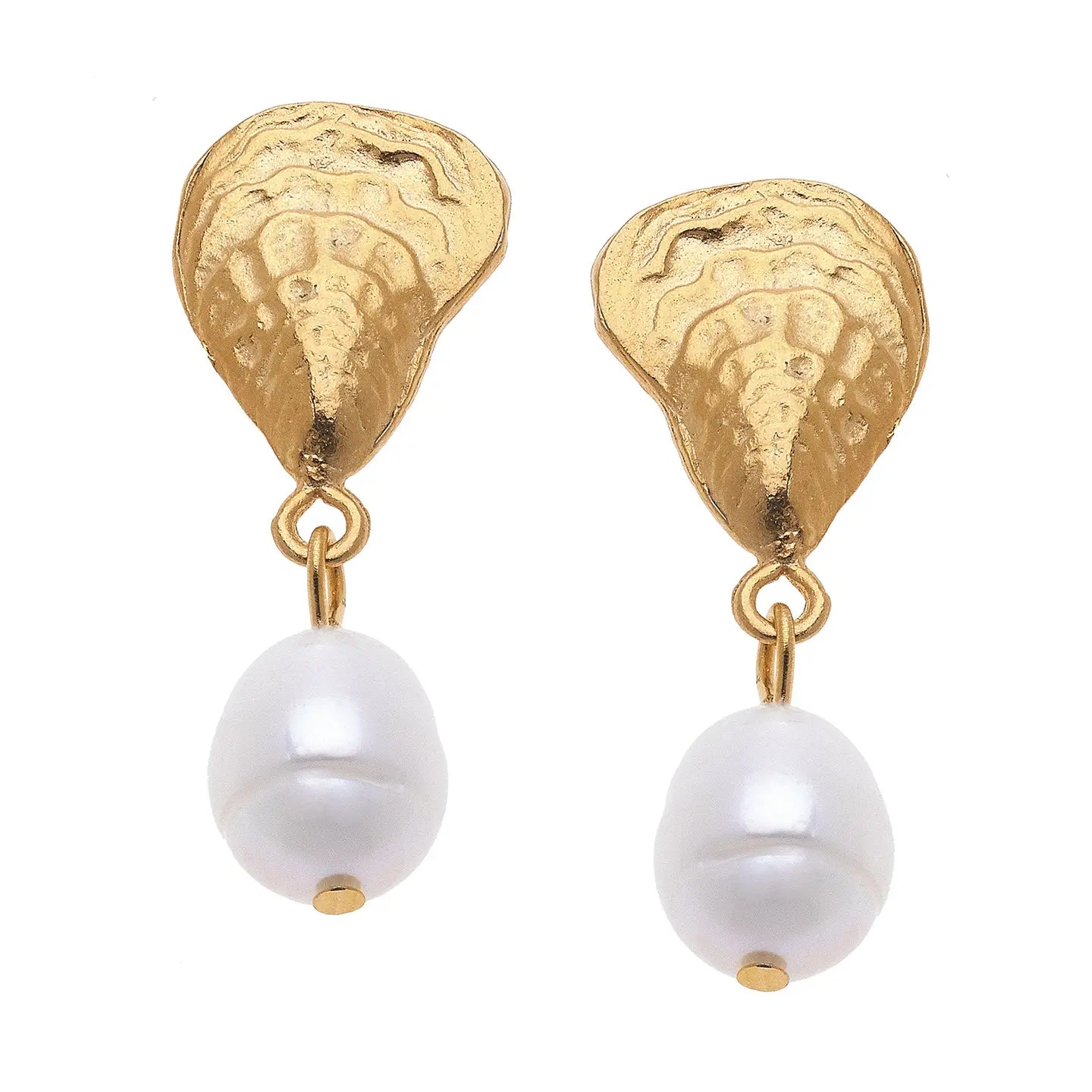 Oyster & Pearl Drop Earrings