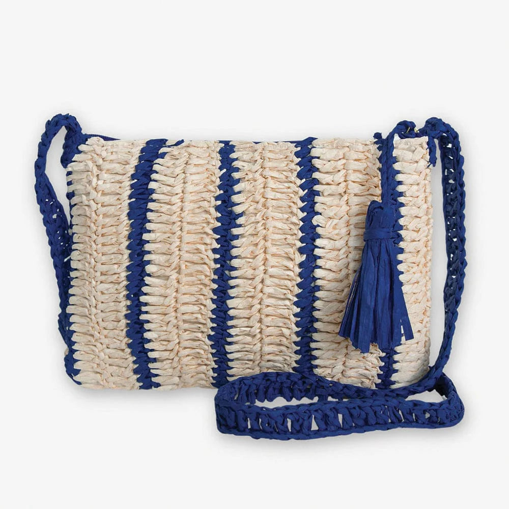 Kai Striped Raffia Crossbody