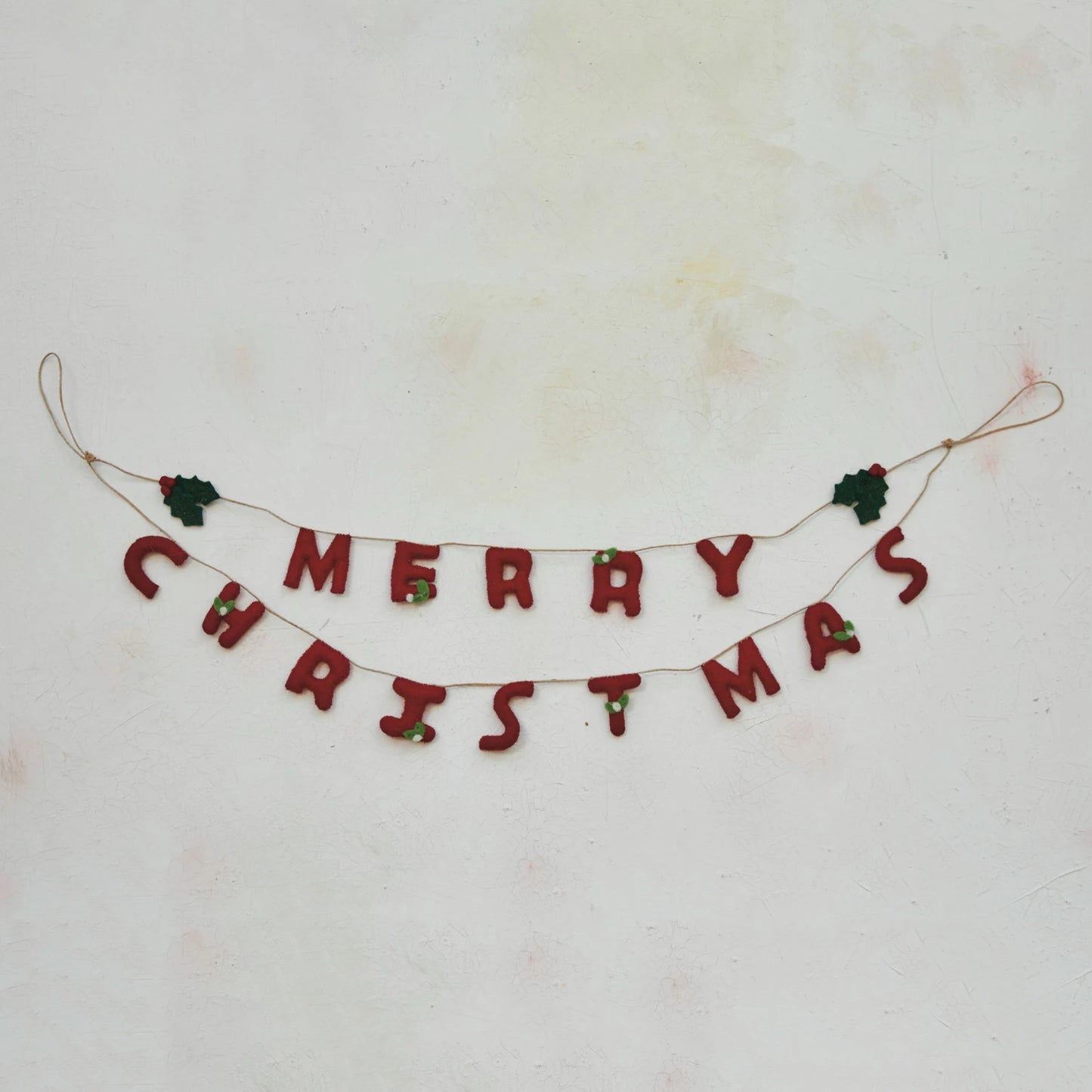 Holly & Berries, Merry Christmas Garland