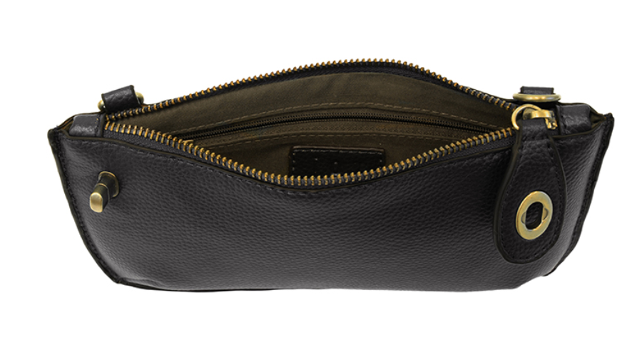 Mini Crossbody Wristlet Clutch - Black