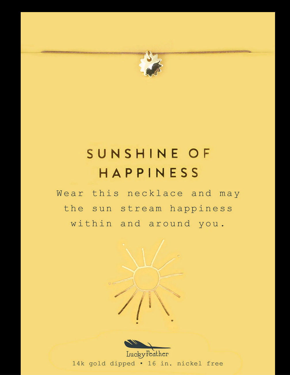 Sunshine of Happiness - Gold Sun Necklace