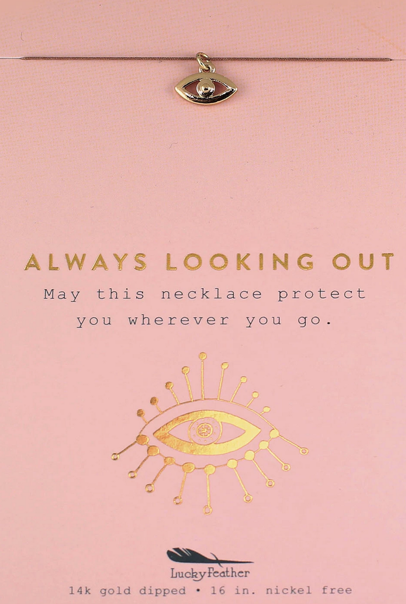 Always Looking Out - Gold Evil Eye Necklace