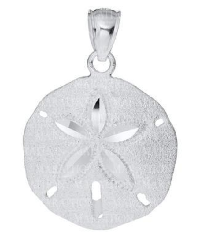 Sand Dollar Sterling Silver Necklace 18mm