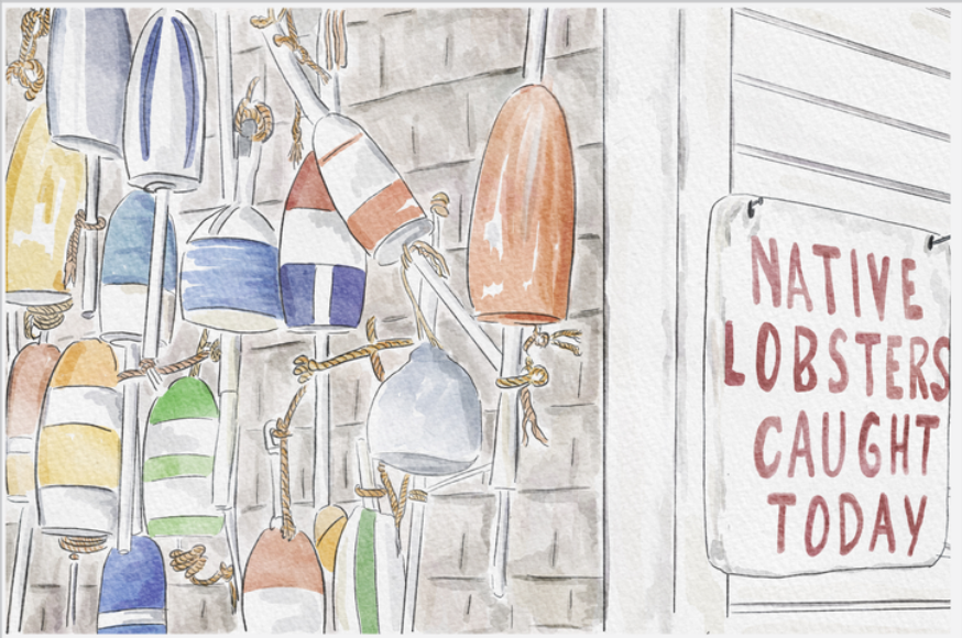 Art Print - Native Lobster Fisherman Buoys