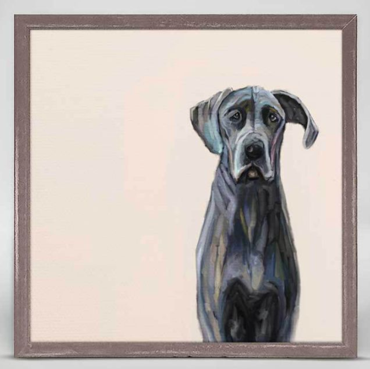 Great Dane Best Friend Mini Framed Canvas