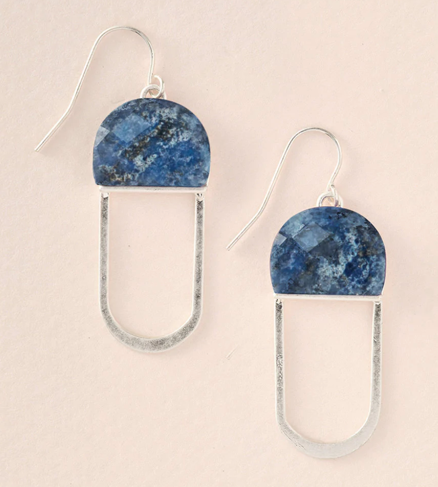 Chandelier Earring - Lapis Silver