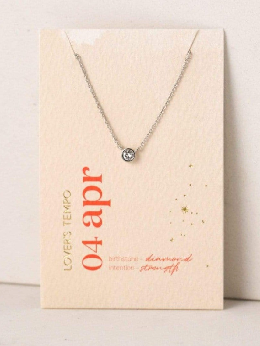 Silver Birhtstone Necklace