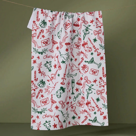 Dish Towel - Holiday Doodles