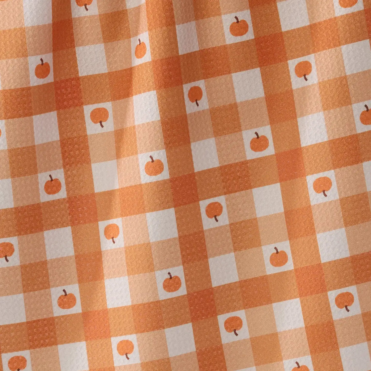 Dish Towel - Pumpkin Check