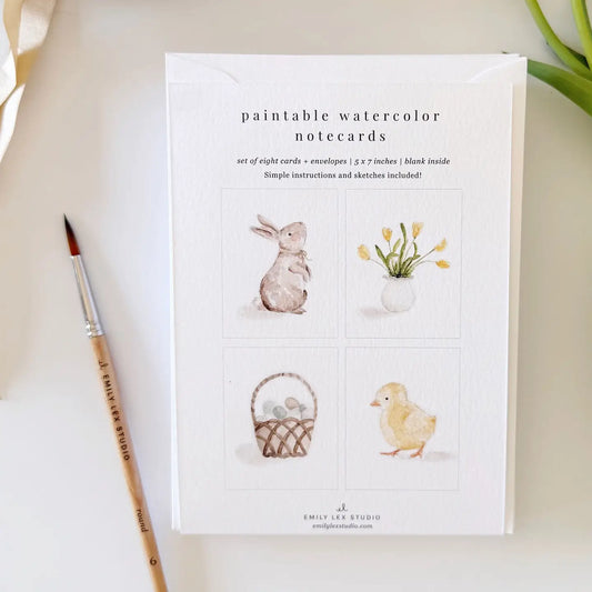 Paintable Notecards - Easter
