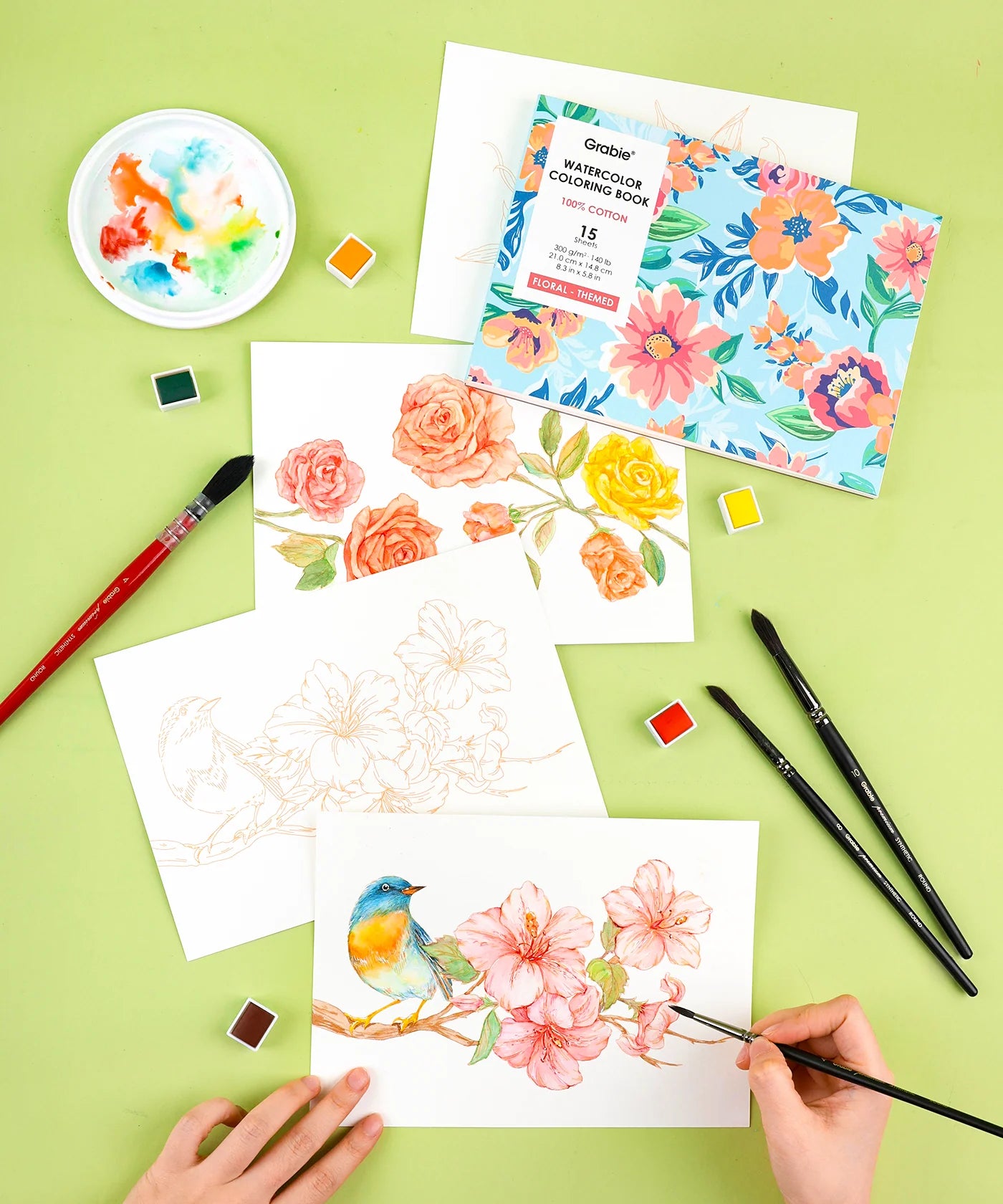 15 Sheets Of Watercoloring Pages