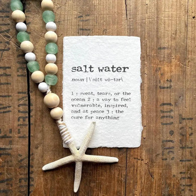 Salt Water Definition Print