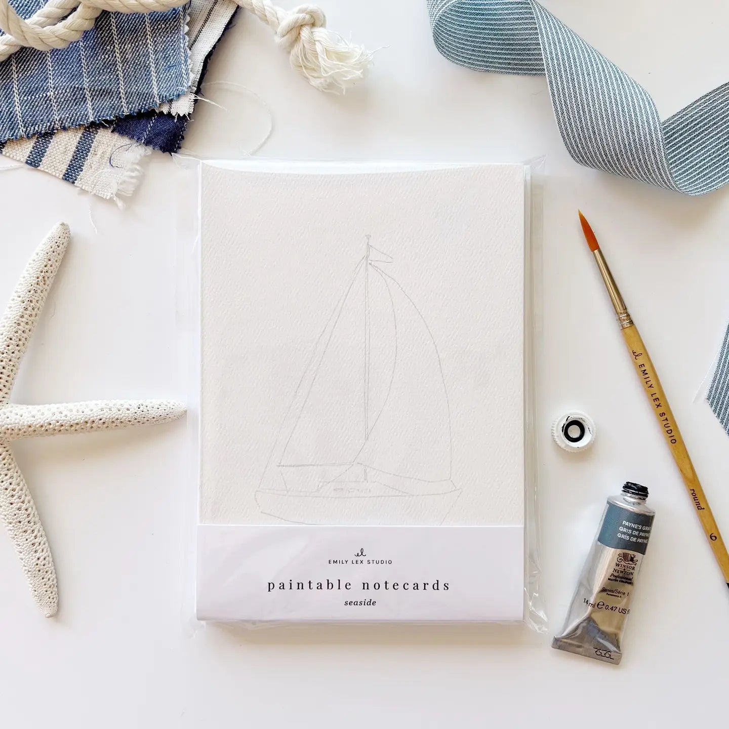 Seaside Paintable Notecard Set