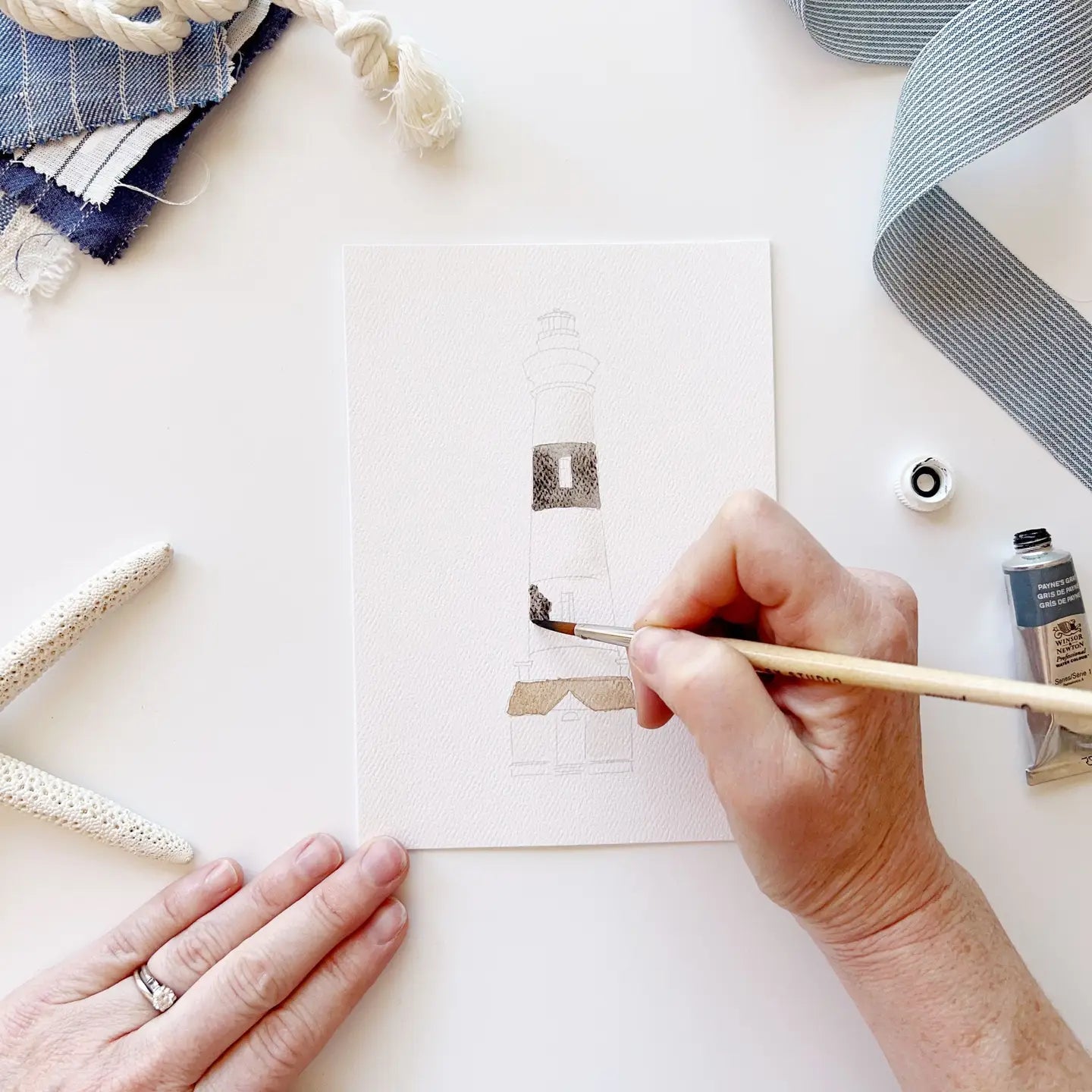 Seaside Paintable Notecard Set