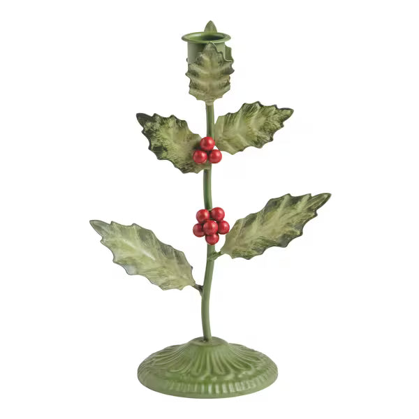 Large Holly Candlestick