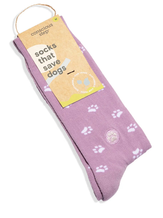 Dogs That Help Save Dogs - Purple Paw Print