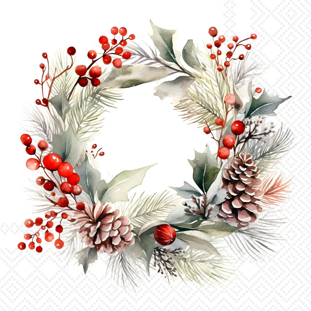 Cocktail Napkins - Delicate Wreath