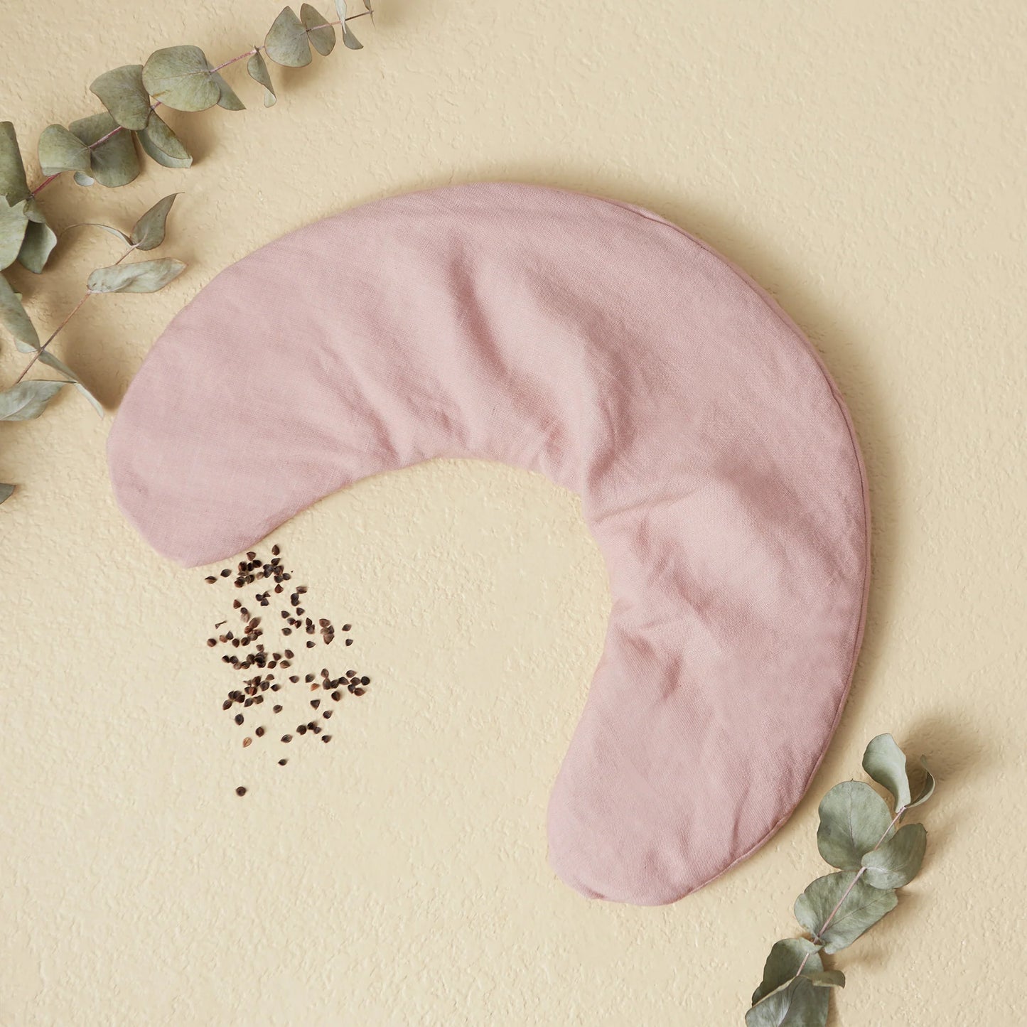 Linen Neck Pillow - Pink