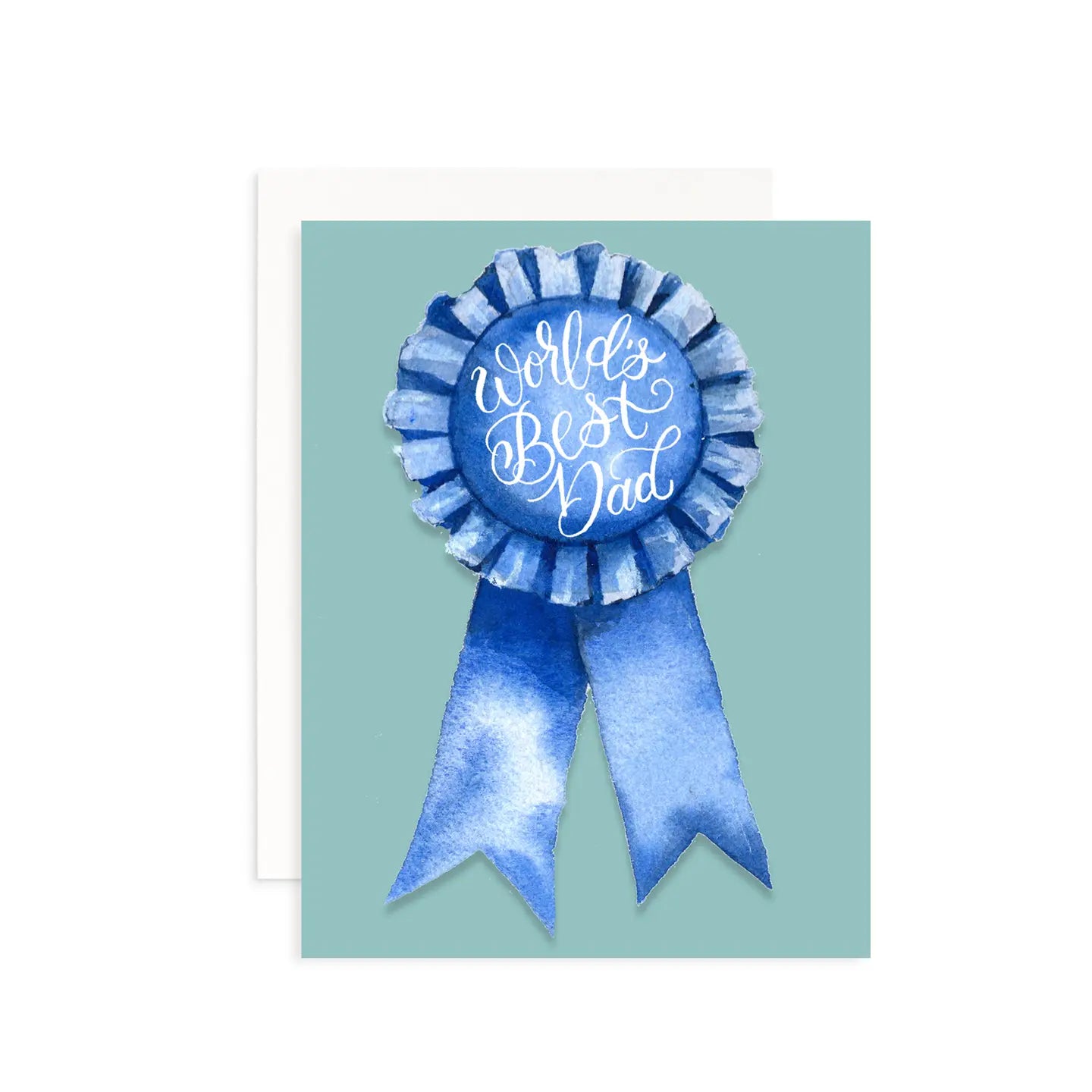 World's Best Dad Blue Ribbon Card