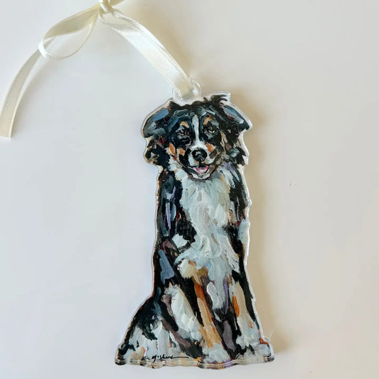 Ornament - Sitting Australian Shepherd Tricolor